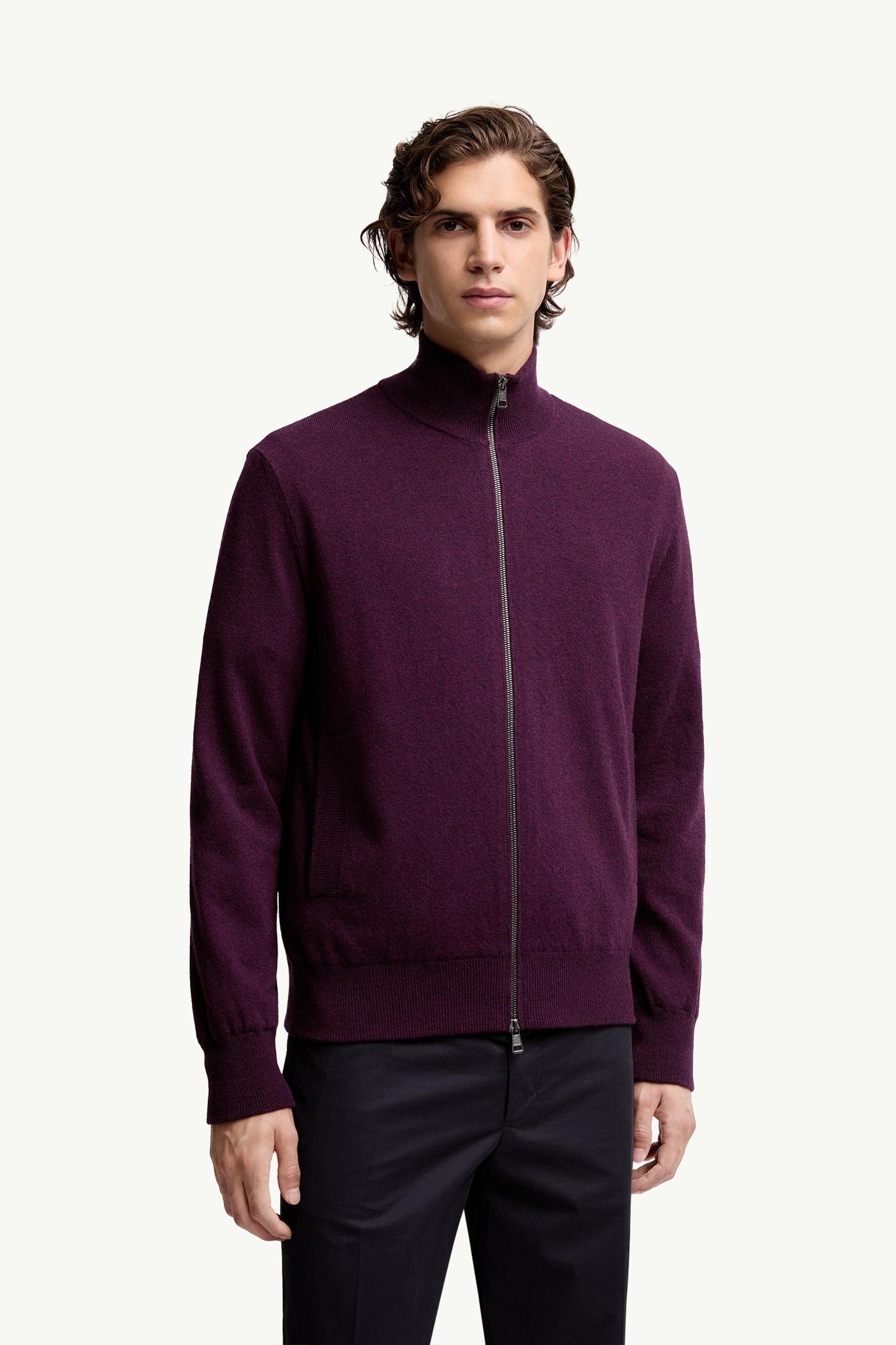 Wool & Cashmere Zip-Up Cardigan