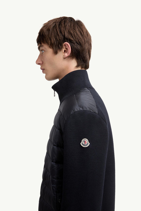 Padded Zip-Up Cardigan