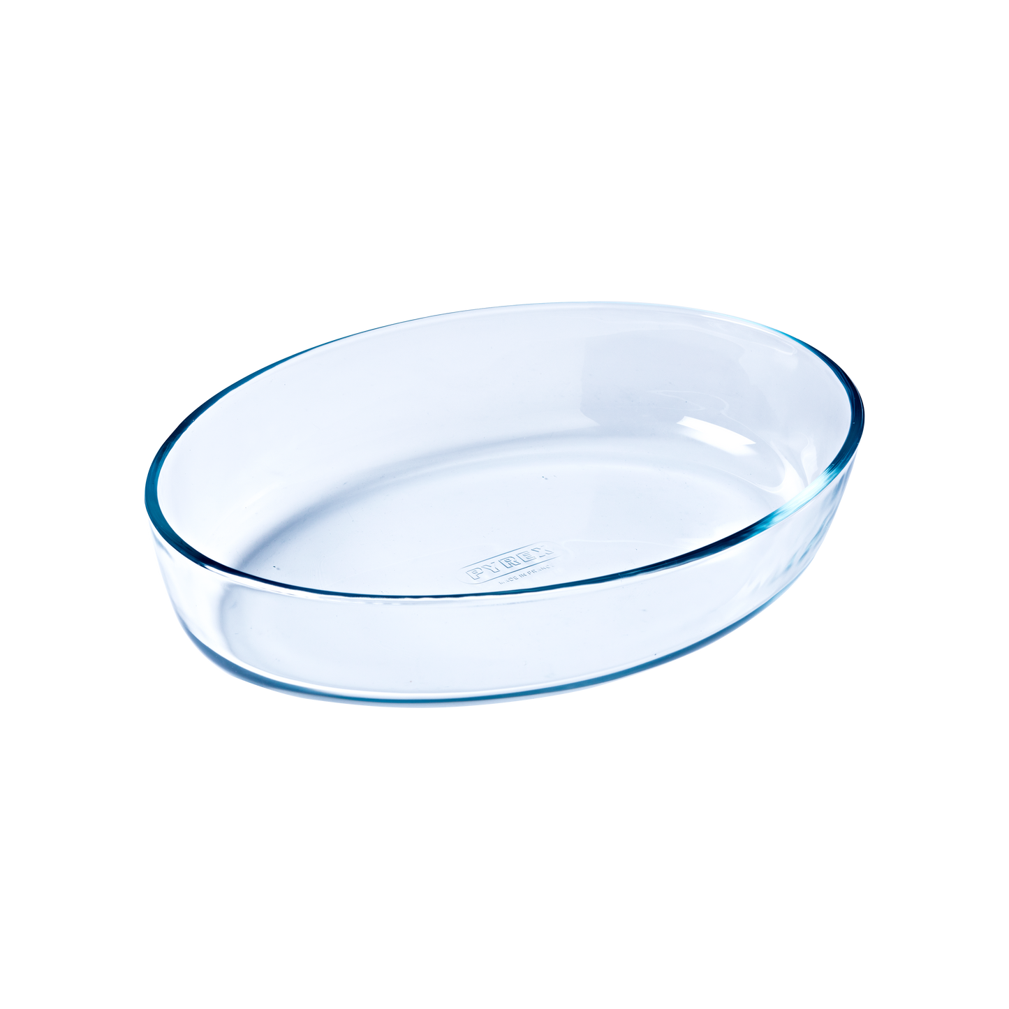 Oval glass baking dish